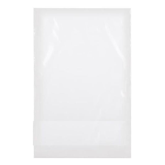 Der CWS Polybeutel Transparent von CWS ist auf einem weißen Hintergrund abgebildet. Der Beutel erscheint flach und rechteckig mit einer versiegelten Unterkante.