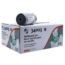 Die DEISS First Plus Pcr Müllbeutel 60 Liter (34042) der EMIL DEISS KG (GmbH + Co.) sind graue LDPE-Rollen mit einem Fassungsvermögen von 60 Litern und den Maßen 600 x 720 mm. Jeder Karton enthält 20 Pakete mit je 50 Beuteln. Die klimaneutrale Verpackung verfügt über ein „Easy Opener“-Design und zeichnet sich durch extreme Reißfestigkeit aus.