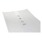 Een DEISS 99095 - 900+600x1800x0,06 mm transparante kledinghoes van gerecycled materiaal met gevouwen randen is afgebeeld tegen een witte achtergrond. De hoes is voorzien van drie opgedrukte logo's en een tekst, waaronder "4 love" en het getal "39".