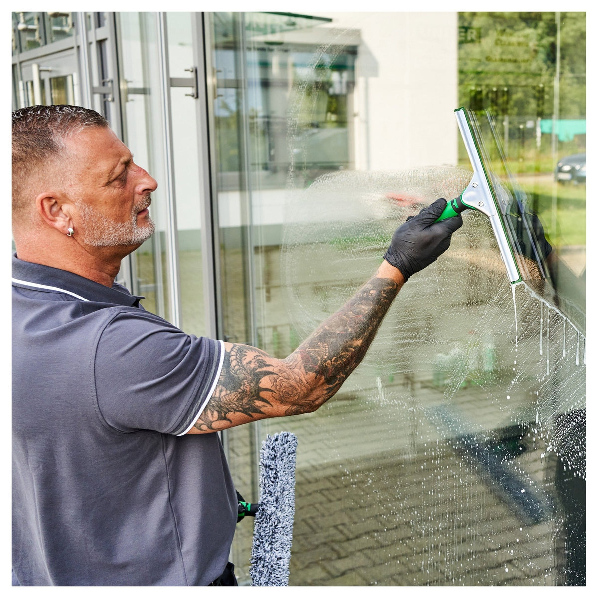 Unger ErgoTec® Fensterwischer - grünes Gummi 35 cm