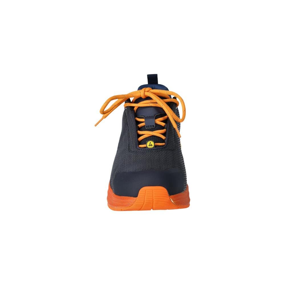 Veiligheidsschoenen S1PS, veiligheidsschoenen met veters S1PS, zwart blauw/licht oranje