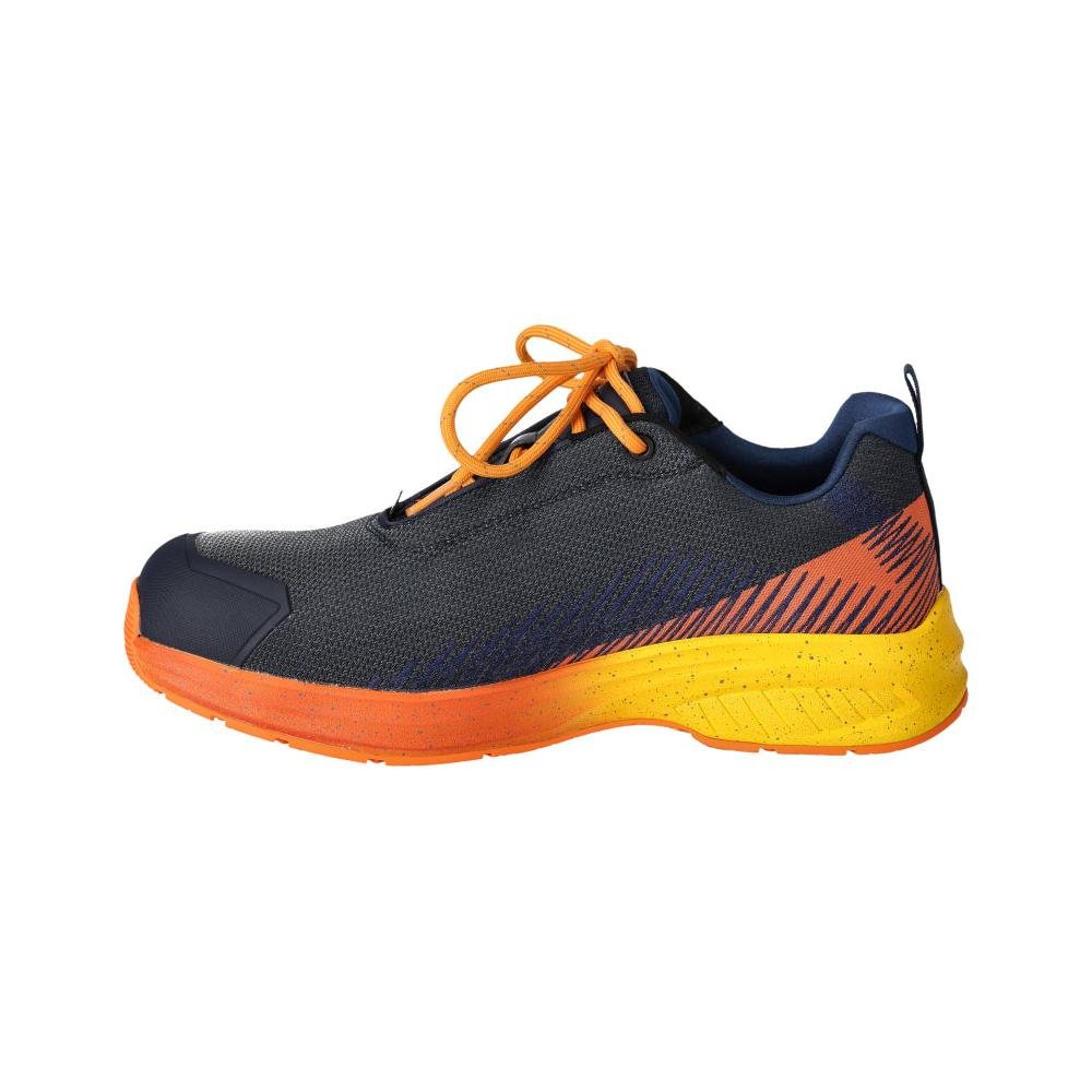 Veiligheidsschoenen S1PS, veiligheidsschoenen met veters S1PS, zwart blauw/licht oranje