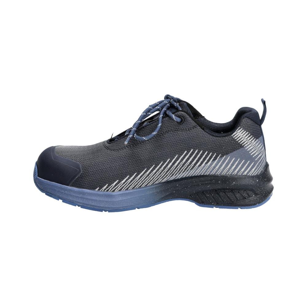 Veiligheidsschoenen S1PS, veiligheidsschoenen met veters S1PS, zwart-blauw
