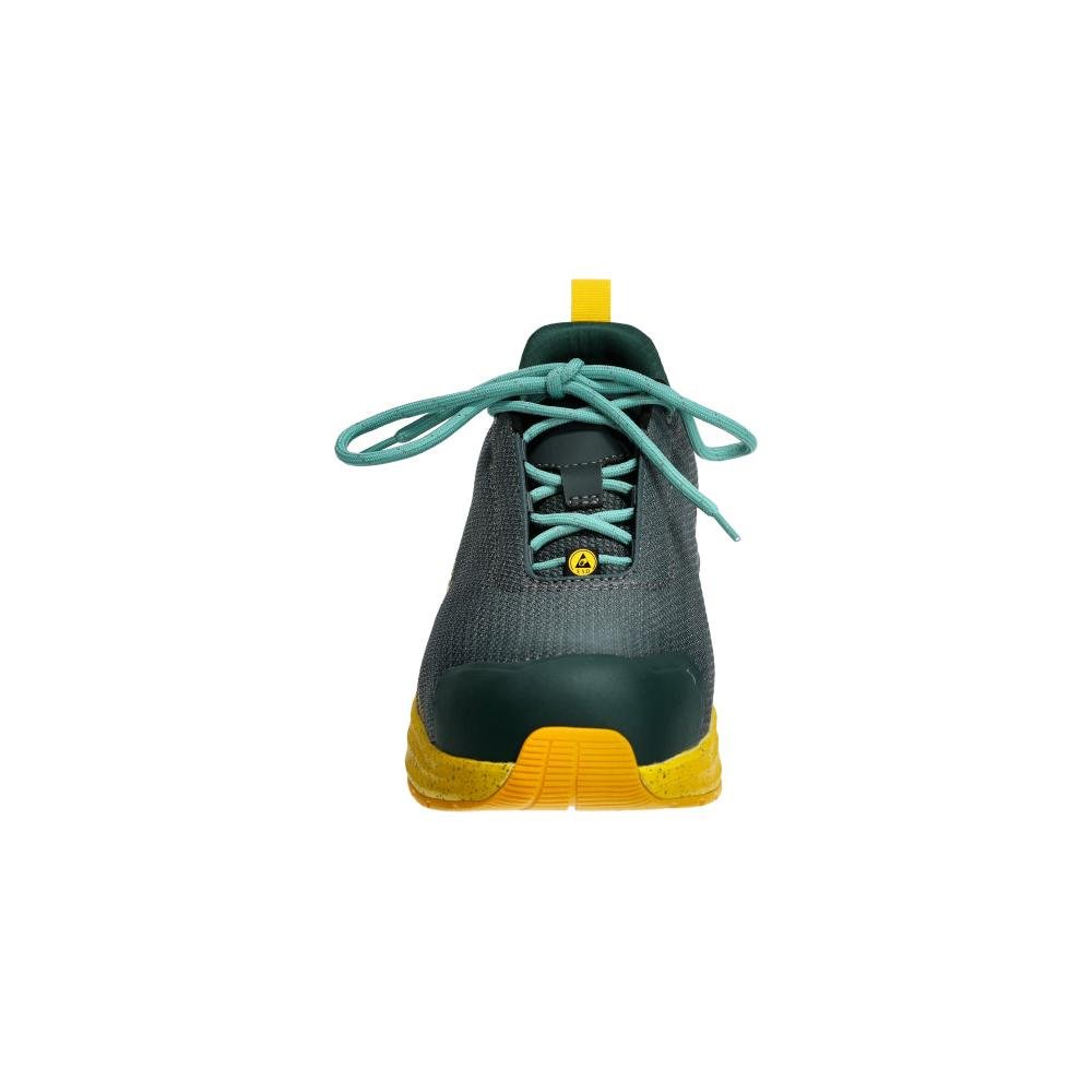 Veiligheidsschoenen S1PS, veiligheidsschoenen met veters S1PS, bosgroen/zongeel