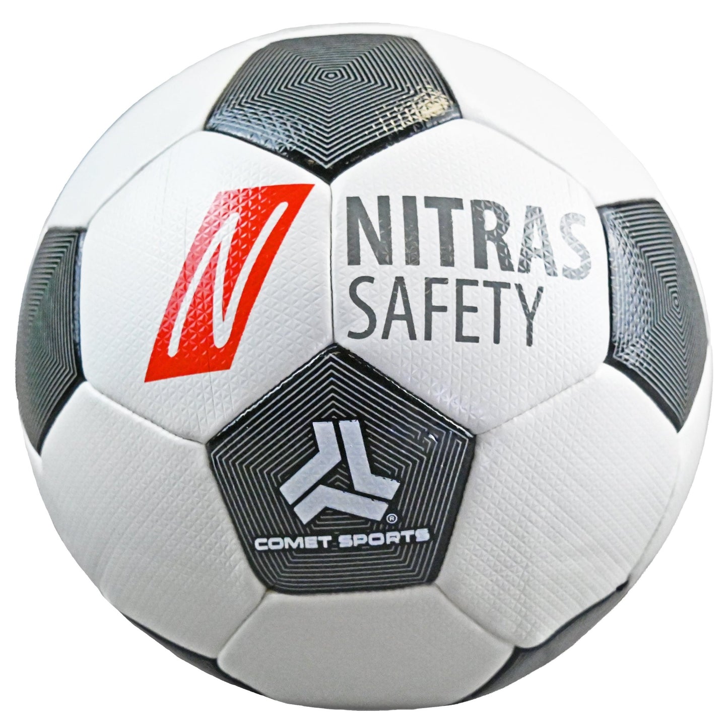 NITRAS voetbal, PU, ​​wit/zwart | Pak (1 stuk)
