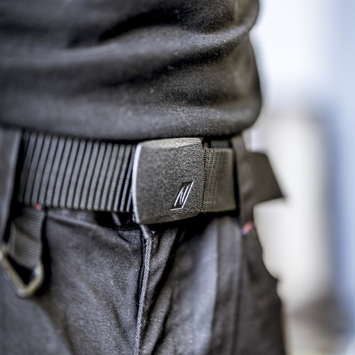 NITRAS riem met kunststof gesp, zwart Polyester: 100% | Pak (1 stuk)