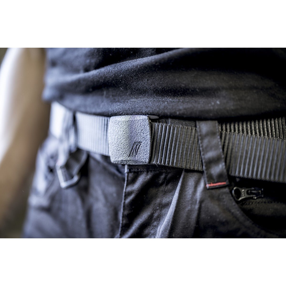 NITRAS riem met kunststof gesp, zwart Polyester: 100% | Pak (1 stuk)