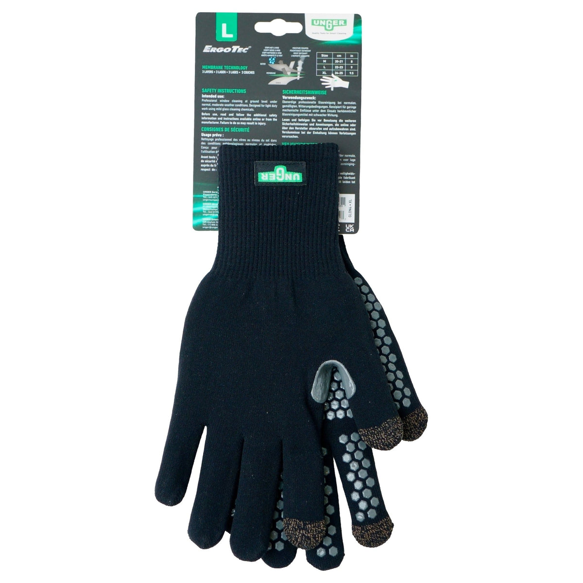 Unger ErgoTec® Glasreinigungshandschuhe L