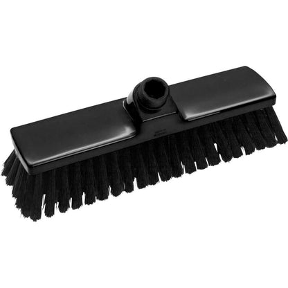 Een BEZEM, ONGEBR. ø 0,25MM ZACHT 300X70X50MM van Haug Bürsten KG met zachte borstelharen en centrale steelverbinding, gefotografeerd op een witte achtergrond.