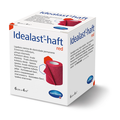 Hartmann Idealast®-haft Color, duurzaam elastisch ideaalverband in rood, 6 x 4 cm