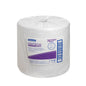 De Kimtech® Pure Wischtücher Grootrol van Kimberly-Clark GmbH biedt 600 pluisvrije, witte doeken per rol (1x600) in een doos - ideaal voor een schone reiniging, met productinformatie, barcode en nr. 7623 op het etiket.