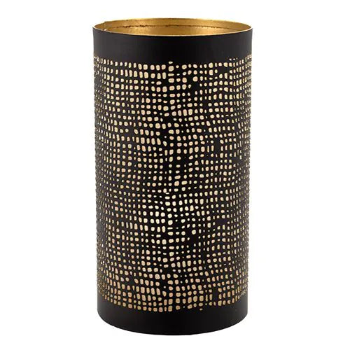 Papstar Securit® kandelaar Ø 8 cm x 15 cm zwart/goud