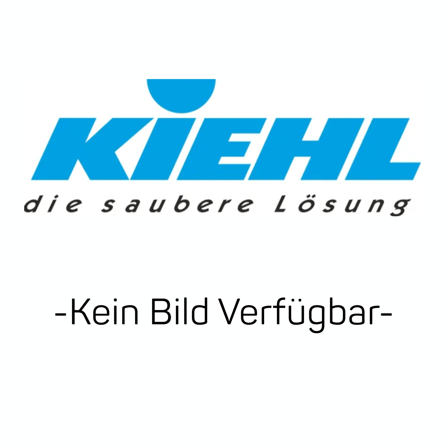 De afbeelding toont het logo van Johannes Kiehl KG met de slogan "die saubere Lösung" en de Duitse tekst "-Kein Bild Verfügbar-", wat aangeeft dat er geen afbeelding beschikbaar is voor de Kiehl dubbelbladige spatel breedte 27 cm, voor het verwijderen van overtollige houtolie.