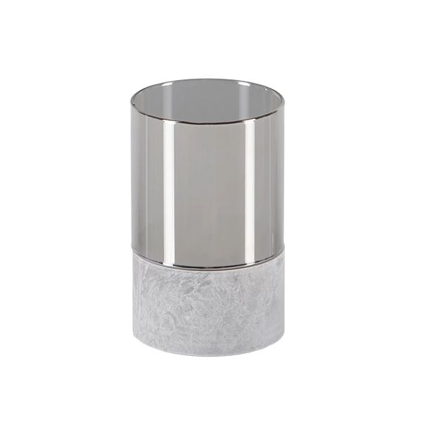 Papstar Securit® LED-kaars Ø 8 cm grijs "Gracia"