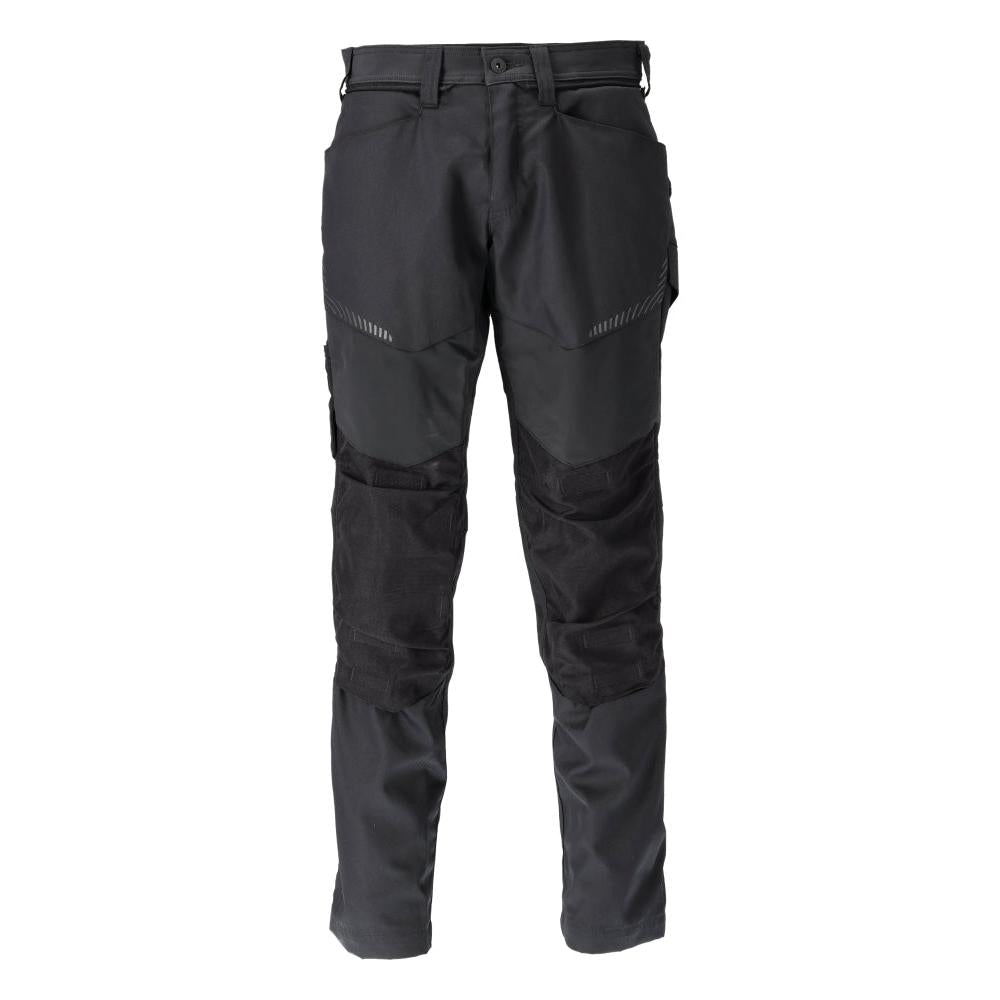 Broek met kniezakken broek, zwart