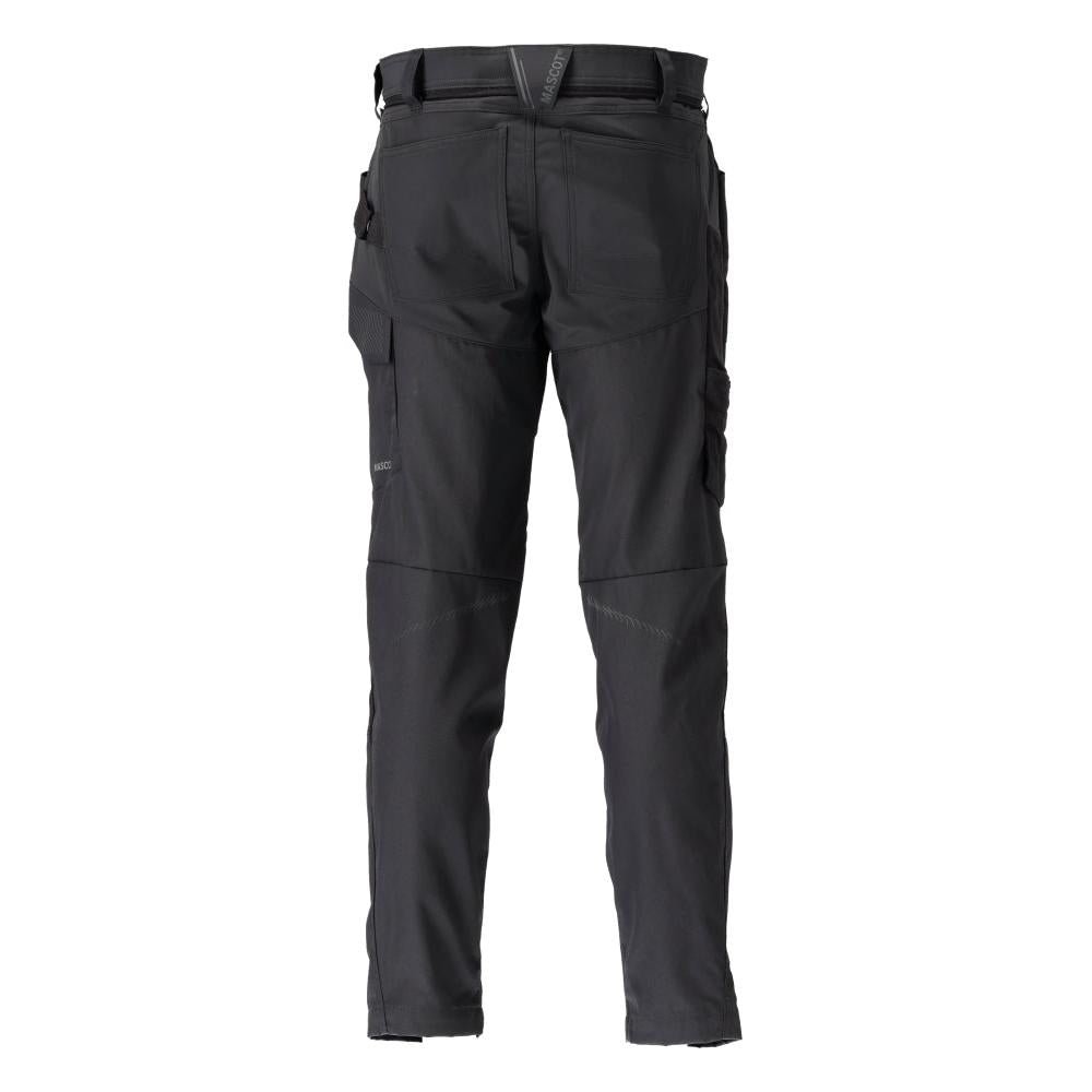 Broek met kniezakken broek, zwart