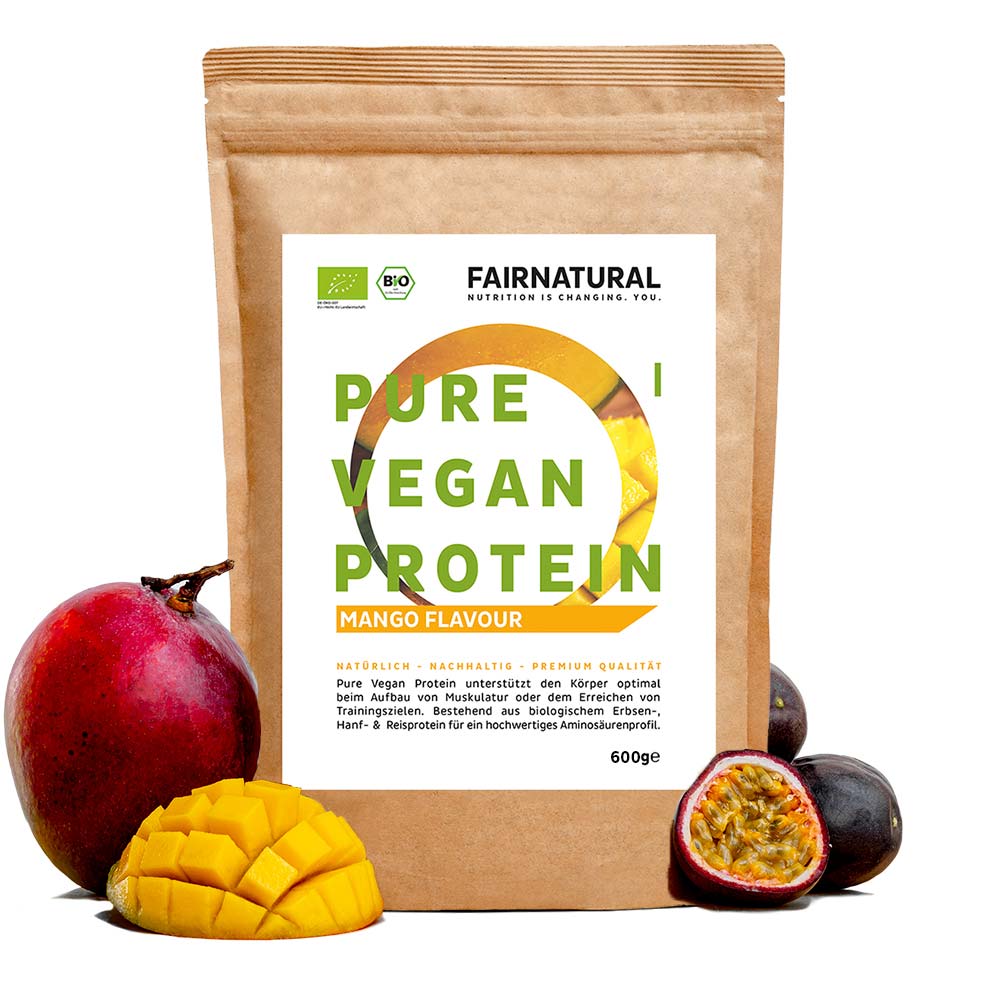 Biologische vegan eiwitpoeder mango zonder soja