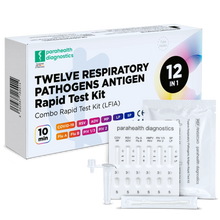 12-in-1 sneltestset voor het detecteren van antigenen (COVID-19, influenza A/B, streptokokken, legionella en andere) | Pakket (1 proef)