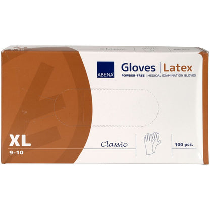Latexhandschoenen klassiek, poedervrij, glad, natuurlijk