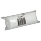 Een rol Abena Re-Seller GmbH Bin Line zakken 12 L, 400x570 mm, 10 my wit LLDPE (20 zakken) wordt geleverd in een transparante verpakking met het opschrift "12 L" en een barcode op de verpakking.