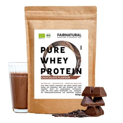 Biologische weiproteïnepoeder chocolade