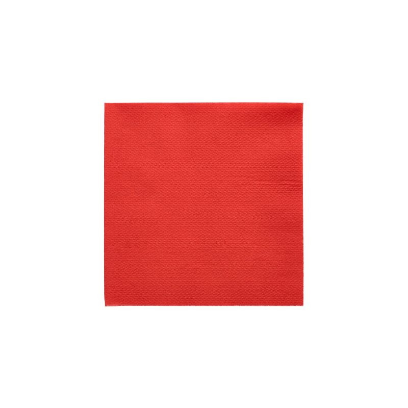 Eine einzelne Serviette PAPSTAR 100 Servietten, 1-lagig 1/4-Falz 33x33 cm von PAPSTAR GmbH ist unbenutzt und sauber auf einem weißen Hintergrund angeordnet und bietet eine umweltfreundliche Auswahl für Ihren gedeckten Tisch.