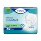 De verpakking van de TENA Comfort Super incontinentieverband met zijn duidelijke productpresentatie benadrukt door middel van duidelijke iconen de dermatologisch geteste en droogheidsbeschermende eigenschappen. Het ontwerp, dat voornamelijk in blauw en groen is gehouden, vergemakkelijkt de identificatie.
