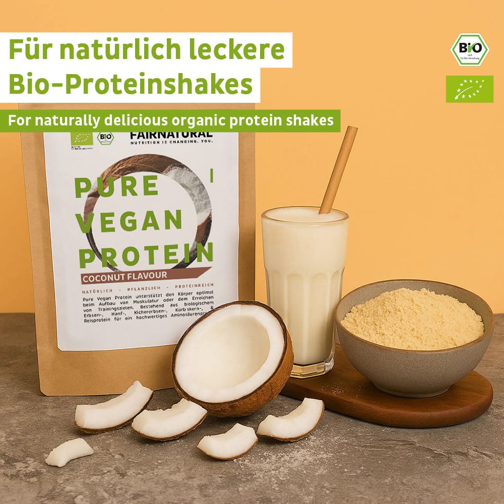 Biologische vegan eiwitpoeder kokosnoot zonder soja
