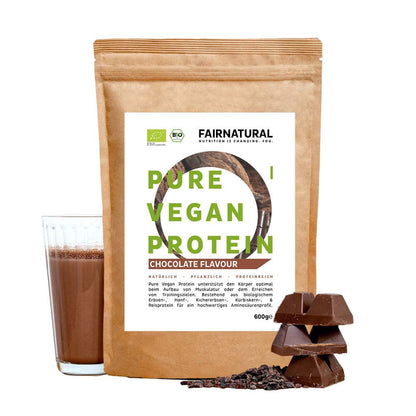 Biologische vegan eiwitpoeder chocolade zonder soja