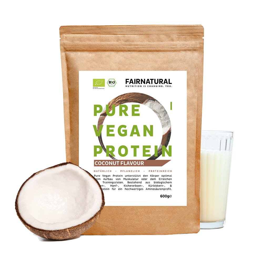 Biologische vegan eiwitpoeder kokosnoot zonder soja