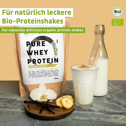 Biologische weiproteïnepoeder vanille