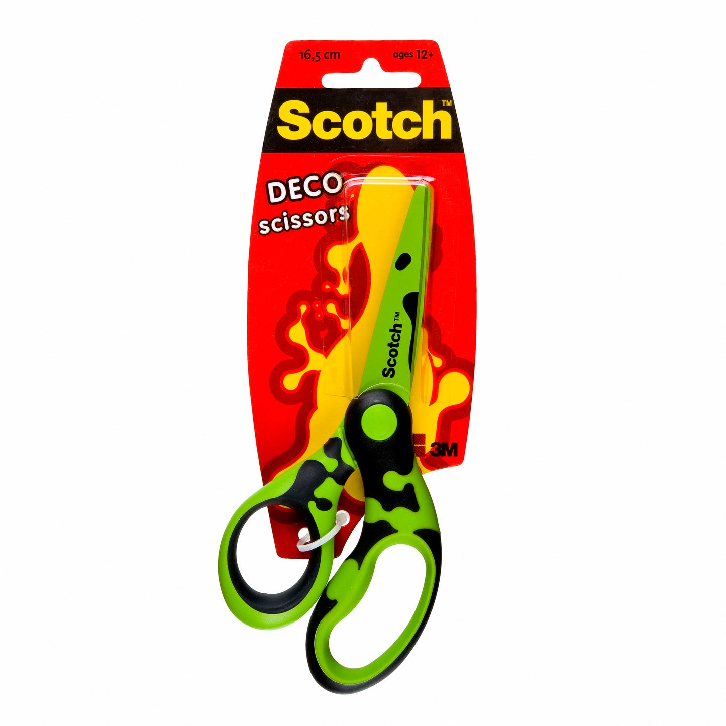 De Scotch™ DECO schaar van 3M Deutschland GmbH (groen, blauw of roze), 16,5 cm, komt in een enkele verpakking en is ideaal als bureauschaar voor gebruikers vanaf 12 jaar.