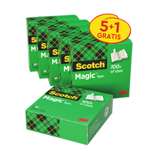 Scotch® Magic™ onzichtbare tape voordeelpakket 6 rollen 19 mm x 33 m | Pak (6 rollen)
