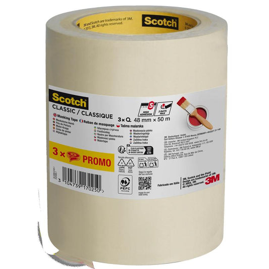 3M™ Scotch® Classic Masking Tape - Plakband van hoge kwaliteit