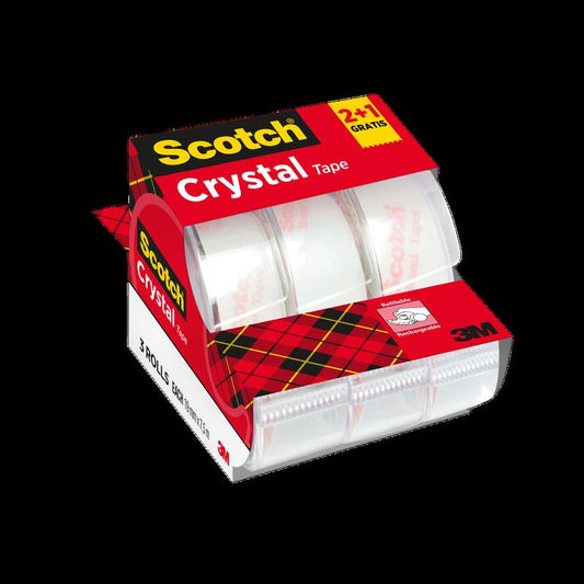 3M™ Scotch® Crystal Plakband 19 mm - Transparante kantoortapes