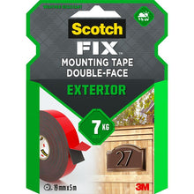 Scotch-FIX™ dubbelzijdige montagetape voor buiten 411-1950-P, 19 mm x 5 m, 1 rol/pak | Pak (1 rol)