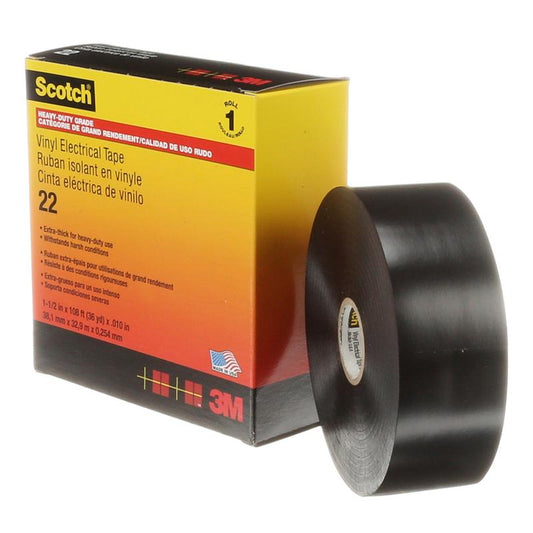 3M™ Scotch® 22 vinyl elektrische isolatietape zwart