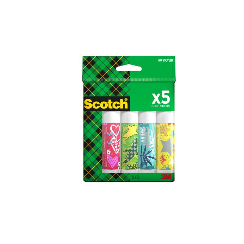 Scotch® permanente lijmstick 8 g, 5 sticks/pak | Pak (5 stuks)