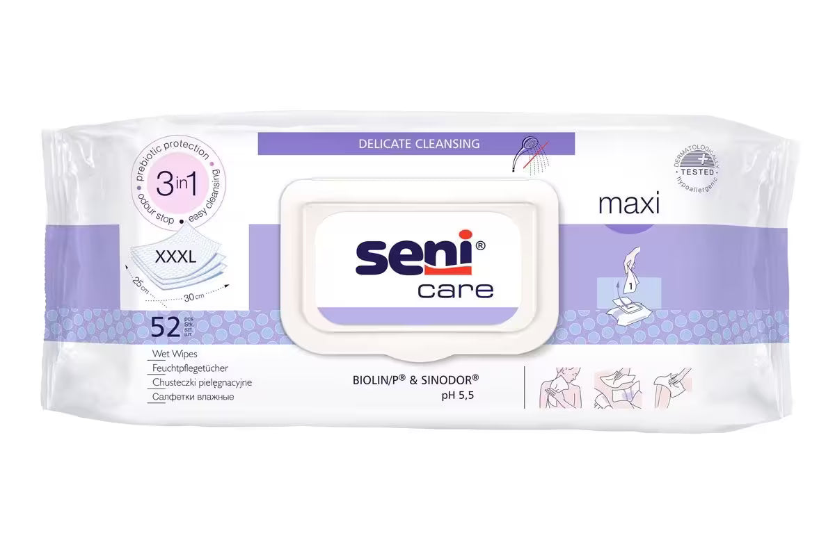 Seni Verzorging Maxi vochtige doekjes | Pak (52 stuks)