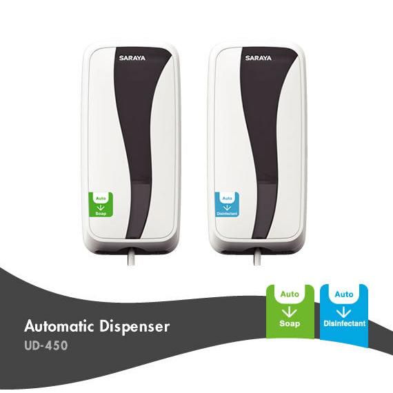 Saraya UD-450 Dispenser voor desinfectiemiddel en zeep (batterijen niet inbegrepen) | 1 stuk